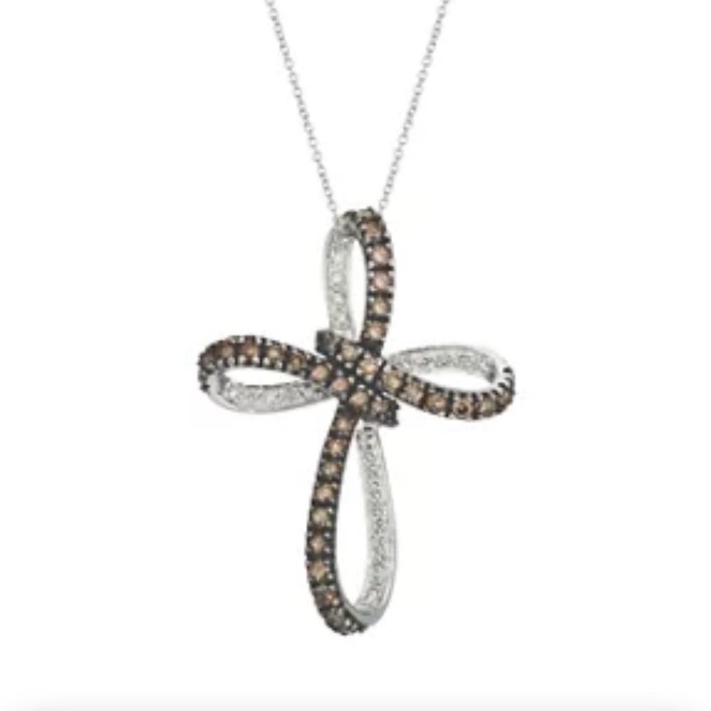 🌼Le Vian Cross 1.13 ct. t.w. Chocolate 1/6 ct. t.w. Nude Diamonds🍂